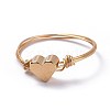 Heart Brass Rings RJEW-JR00265-1