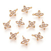 Brass Cubic Zirconia Pendants X-KK-S336-08G-3