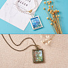 Alloy Open Back Bezel Big Pendants PALLOY-TA0002-09-8