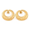 Ion Plating(IP) Ring 304 Stainless Steel Stud Earrings for Women EJEW-L272-009G-1