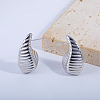 Irregular Texture Teardrop Brass Stud Earrings YK5502-1