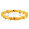 Handmade Polymer Clay Heishi Beads Stretch Bracelets Sets BJEW-JB05902-01-2