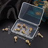 Beebeecraft 10Pcs 5 Style Brass Micro Pave Cubic Zirconia Ice Pick Pinch Bails KK-BBC0003-46-7