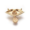 Brass Micro Pave Cubic Zirconia Pendants ZIRC-O027-02G-2