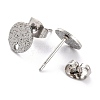 Non-Tarnish 304 Stainless Steel Stud Earring Findings STAS-O144-01A-P-3