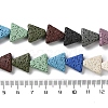 Triangle Dyed Natural Lava Rock Beads Strands G-O126-04A-01-4