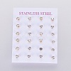 304 Stainless Steel Stud Earrings EJEW-I229-03G-B-3