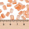 Transparent Spray Painted Glass Seed Beads SEED-L011-10A-08-4