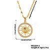 Elegant and Stylish Sun Brass Cubic Zirconia Pendant Necklaces for Women HW8743-1-3