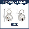 15Pcs 925 Sterling Silver Pendants STER-DR0001-36-2