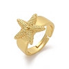 Brass Cuff Rings for Women RJEW-U041-20G-4