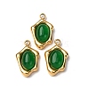 Natural Green Aventurine Irregular Oval Charms STAS-L022-525G-01-1