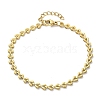 304 Stainless Steel Triangle Link Chain Bracelets for Women BJEW-F488-23G-3