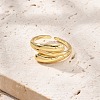 Rack Plating Brass Open Cuff Finger Rings for Women RJEW-M028-100G-3