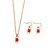 Alloy Enamel Pendant Necklaces & Dnagle Earrings Sets PW-WGBD6F2-06-1