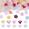 150Pcs 10 Colors Baking Paint Transparent Glass Beads GLAA-TA0004-37-2