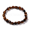 Natural Tiger Eye Beaded Stretch Bracelets BJEW-F414-02B-01-2