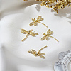 4Pcs Brass Micro Pave Clear Cubic Zirconia Pendants KK-LP0002-07-1