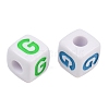Opaque Acrylic Enamel European Beads AC-ACBA1794-04G-2