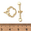 Brass Micro Pave Clear Cubic Zirconia Toggle Clasps KK-N254-76G-4