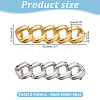 8Pcs 2 Colors Alloy Curb Chain Shoe Decorations FIND-HY0003-97-2