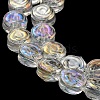 AB Color Plated Electroplate Transparent Glass Beads Strands EGLA-G037-01A-AB02-4