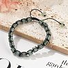 Adjustable Natural Labradorite and Non-magnetic Synthetic Hematite Braided Bead Bracelets BJEW-Z090-01I-1