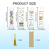 Globleland 4 Patterns Rectangle Waterproof Acrylic Bookmarks Set DIY-GL0004-50B-3