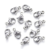 304 Stainless Steel Lobster Claw Clasps X-STAS-F182-01P-D-2