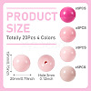 20Pcs 4 Colors Opaque Acrylic Beads MACR-TA0002-51B-3
