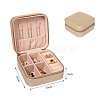 Square PU Leather Jewelry Organizer Zipper Boxes PW-WG92942-14-1