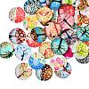 50Pcs Tree of Life Printed Half Round/Dome Glass Cabochons GGLA-SZ0001-27-1