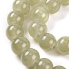 Baking Painted Imitation Jade Glass Round Bead Strands DGLA-XCP0001-18-4