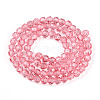 Baking Paint Transparent Glass Beads Strands DGLA-A035-T4mm-D01-2