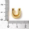 Brass Micro Pave Clear Cubic Zirconia Charms ZIRC-C009-01G-U-3