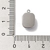 304 Stainless Steel Glass Pendants STAS-L022-062P-06-3