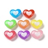 Two Tone Opaque Acrylic Beads X-SACR-I005-05C-1