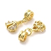 Rack Plating Brass Micro Pave Cubic Zirconia Charms KK-S398-11A-2