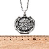 304 Stainless Steel Viking Pentagram Pendant Necklaces for Men NJEW-S440-17AS-3