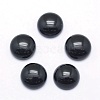 Natural Black Agate Cabochons G-P393-R02-8MM-1