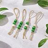 4Pcs Wood Beaded Pendant Decorations HJEW-JM02918-2