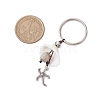 5Pcs 5 Styles Spiral Shell Keychain KEYC-JKC00870-02-3