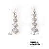 Geometric Cube Stud Earrings with Full Rhinestone Design TL4869-1-1