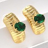 Brass & Glass & Plastic Stud Earrings EJEW-D302-03G-05-1