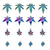 Yilisi 24Pcs 4 Style Rainbow Color Alloy Pendants FIND-YS0001-04-NR-2