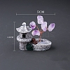 Natural Amethyst Pedestal Display Decorations G-PW0004-27-4