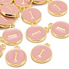 Golden Plated Alloy Enamel Charms X-ENAM-S118-07I-4