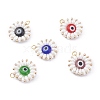 Evil Eye Lampwork Beads Pendants PALLOY-JF00649-1
