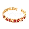 Brass Pave Cubic Zirconia Open Cuff Bangles for Women BJEW-S147-17G-C-2