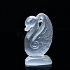 Swan Natural Selenite Figurines DJEW-PW0021-03-1